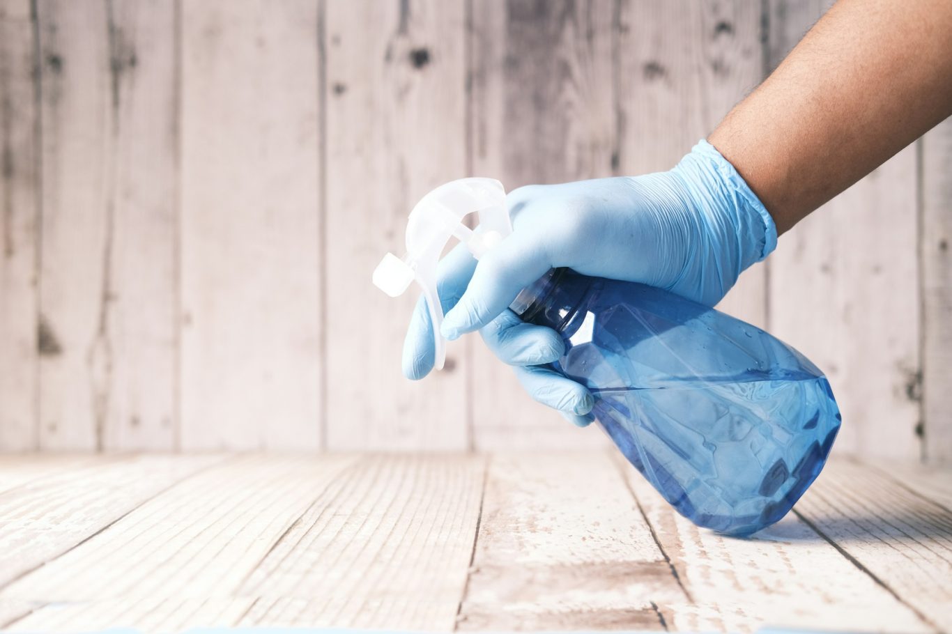 Cleaning with sanitizer